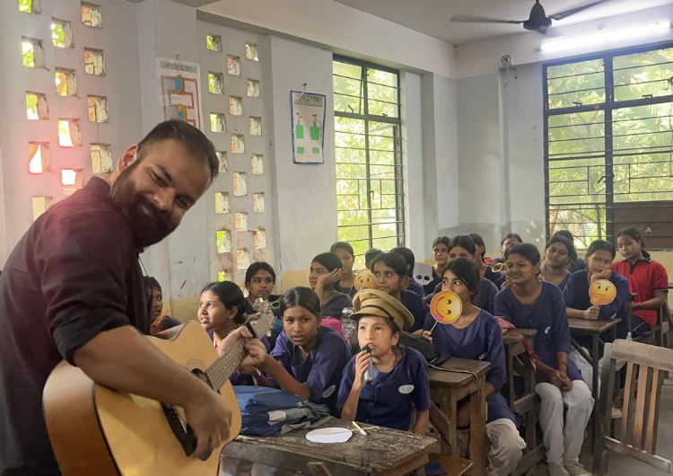 Children's Day activity with students and teachers